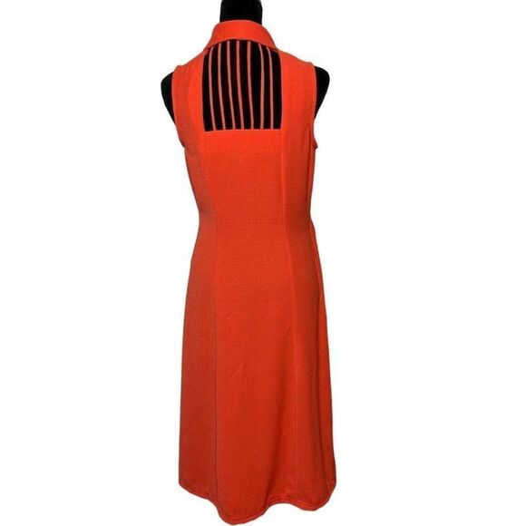 DRESSBARN Orange Midi Dress - Picture 2 of 14